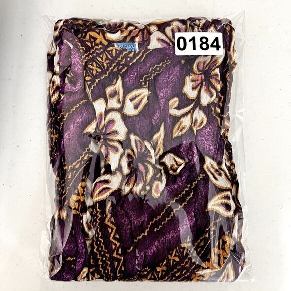 Island X Hawaii Womens S Gauze Cami Purple Hibiscus Tropical Luau Top Vacation - Picture 9 of 9